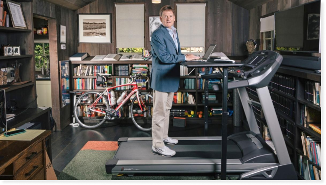 Michael Lewis in his writing study by Peter Plato /New York Times. Retrieved from the Times.