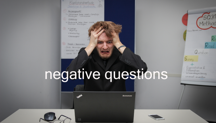 Strategy for answering negative behavioral questions