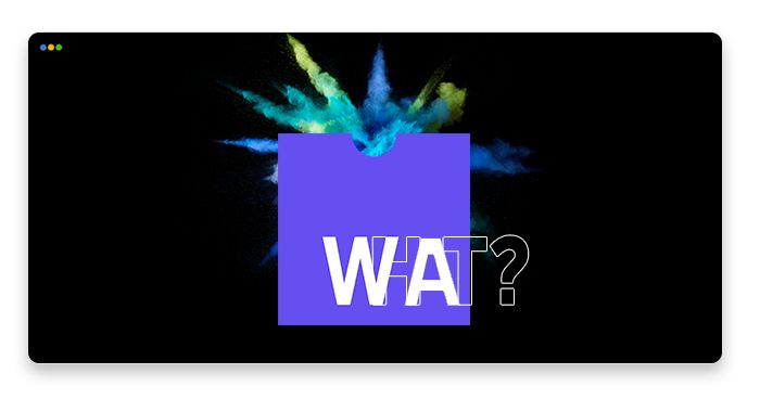 artwork depicting the WebAssembly logo and a colorful splash