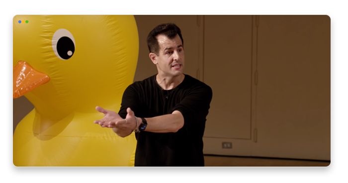 screenshot of Harvard's CS50 lecture featuring David J. Malan