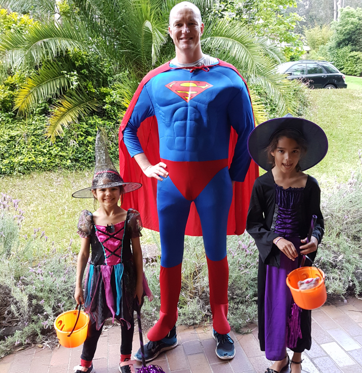 Tim is a superman, and not only on Halloween