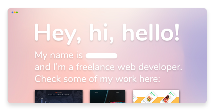 artwork depicting a stylized web developer portfolio
