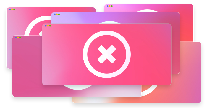 artwork depicting stylized error messages