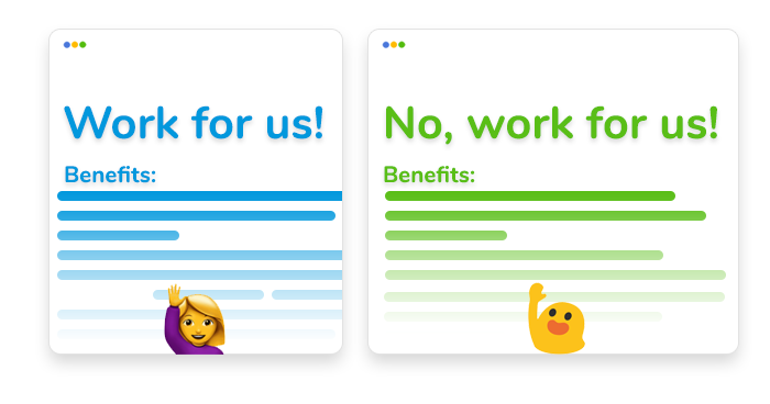artwork depicting stylized job postings for freelance programmers