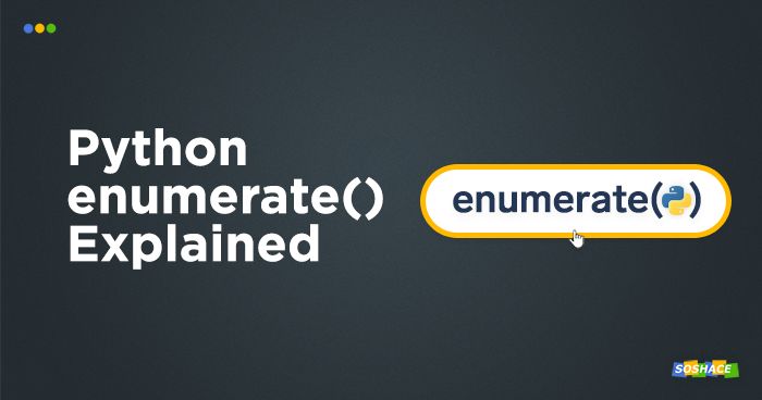 artwork depicting a stylized Python 3 enumerate() function