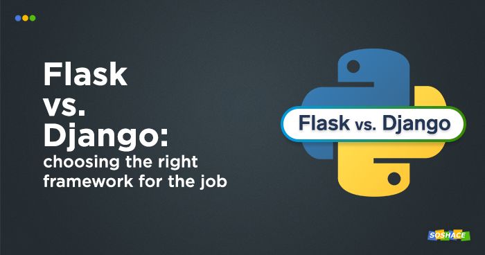 artwork depicting stylized Flask and Django logos