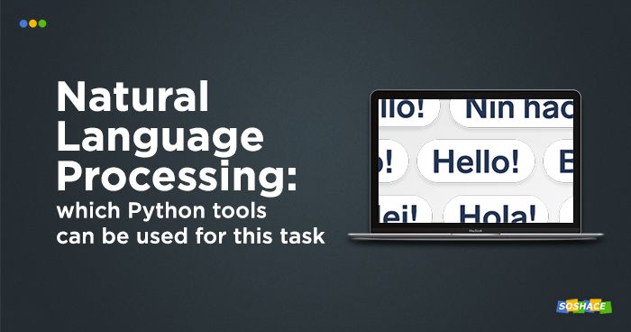 artwork depicting a stylized laptop running Python NLP tools