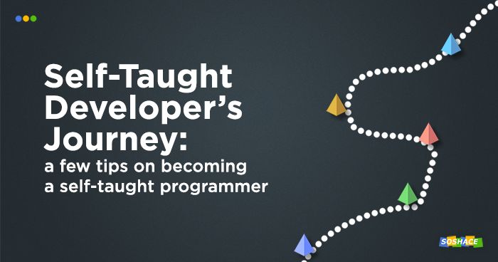 a mockup map showing the path of a self-taught programmer