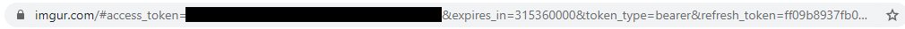 URL in the browserwith an access token