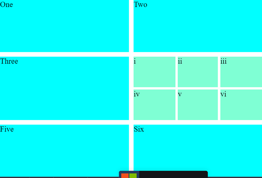 Nested grid example Nested grid example