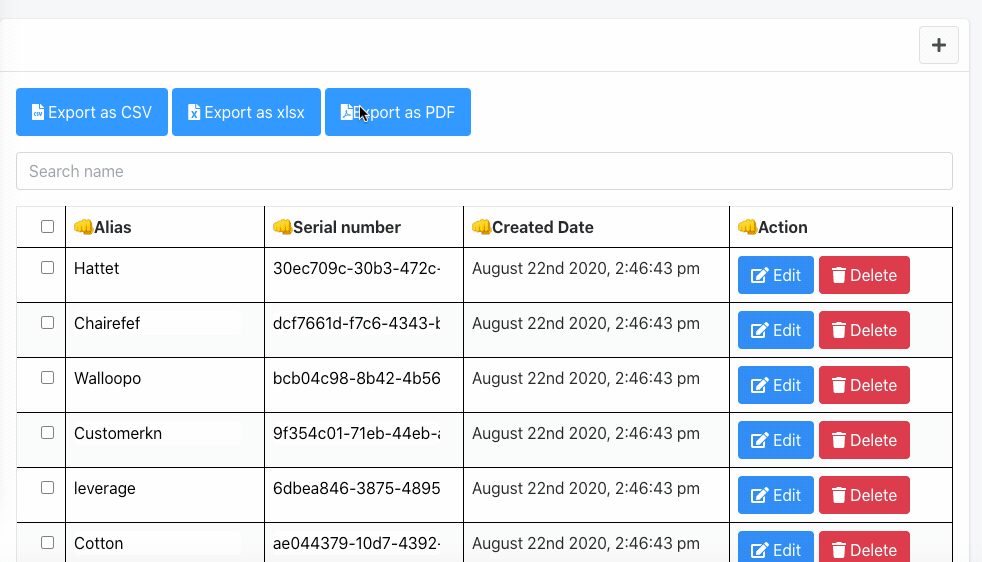 Export pdf result Export pdf result`