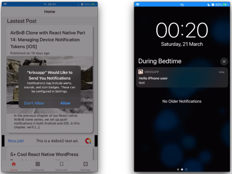 React native push notification React native push notification