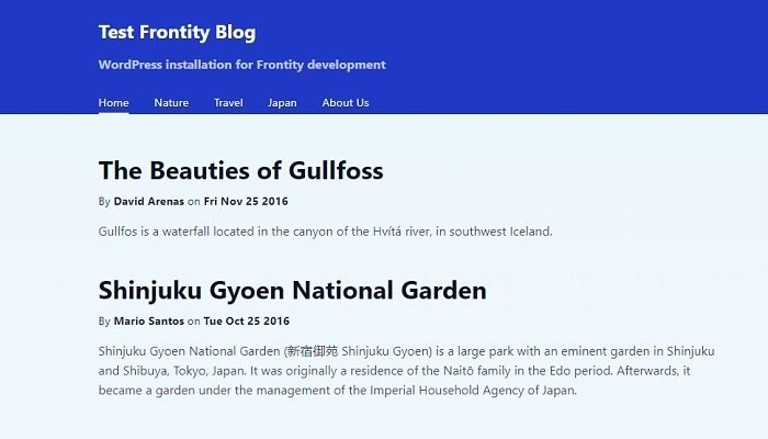 Frontity Test Blog