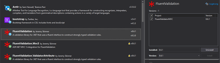 Fluent Validation Package Fluent Validation Package