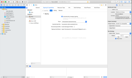 Xcode setup Xcode setup
