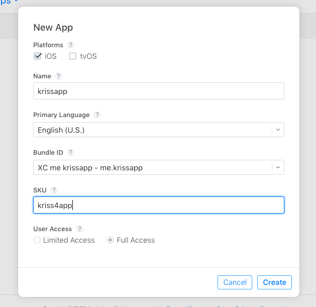 Add a new app to AppStore connect.png Add a new app to AppStore connect.png