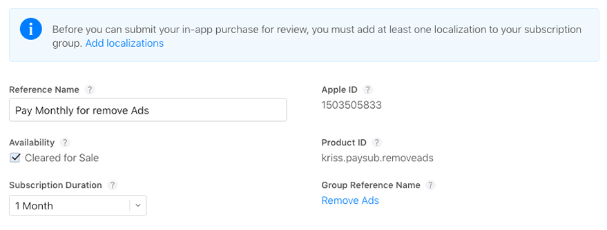 Add subscription duration Add subscription duration