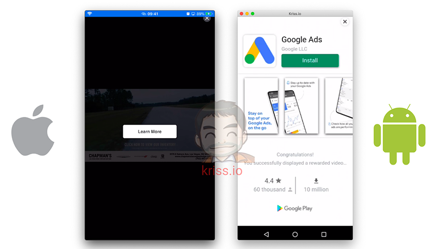 Admob video ads