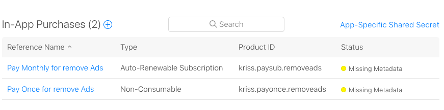 All of app store product All of app store product