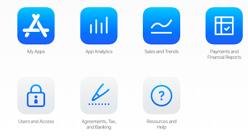 App-store connect dashboard App-store connect dashboard