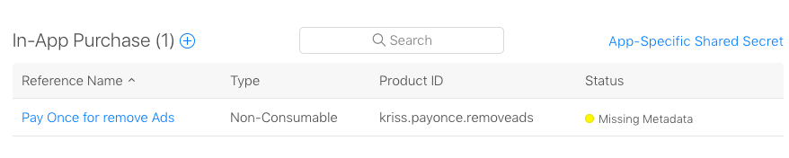 First non-consumable product First non-consumable product