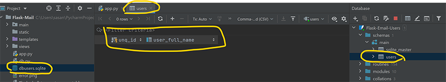 Flask shell to create users table validation Flask shell to create users table validation