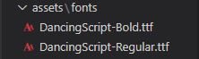 Font location Font location