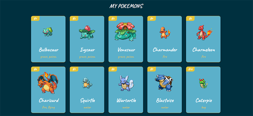 My pokemons in Pokedex My pokemons in Pokedex