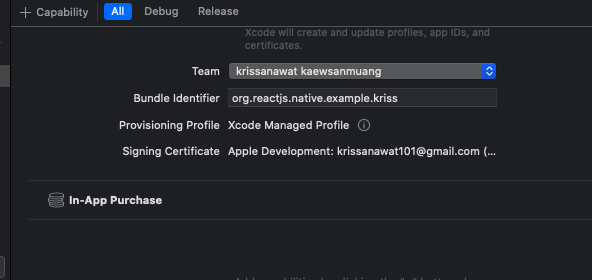 Setup bundle identifier Setup bundle identifier