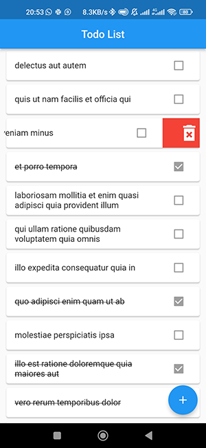 Delete Todo Item. Application screen Delete Todo Item. Application screen