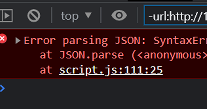 Error parsing JSON Error parsing JSON