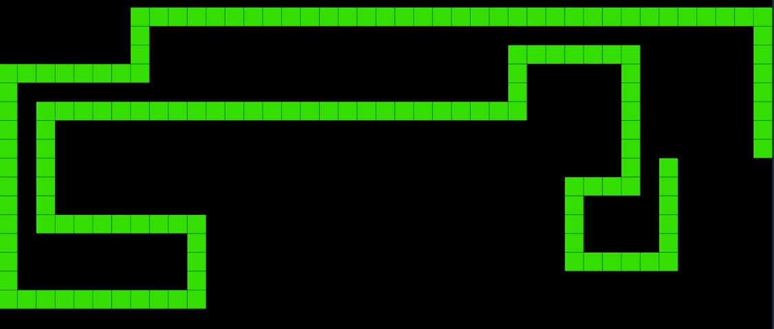 Field's cells are arranged in a row like a long snake