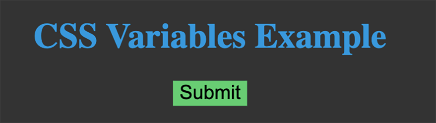CSS Variables Example CSS Variables Example