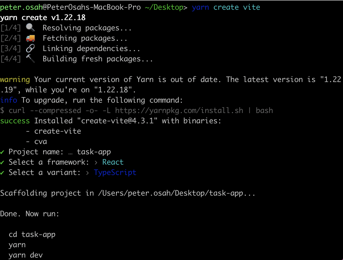 A screenshot showing the process of installing our application A screenshot showing the process of installing our application