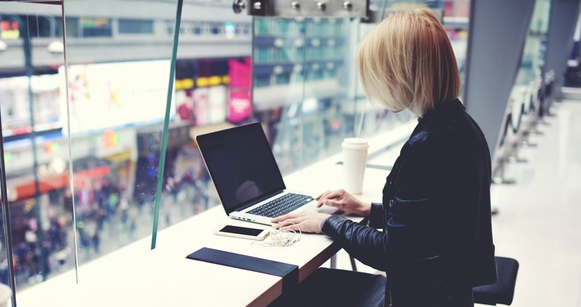 Smart remote worker busy with work