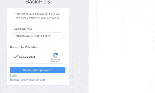 POS. Redux forgot password component POS. Redux forgot password component