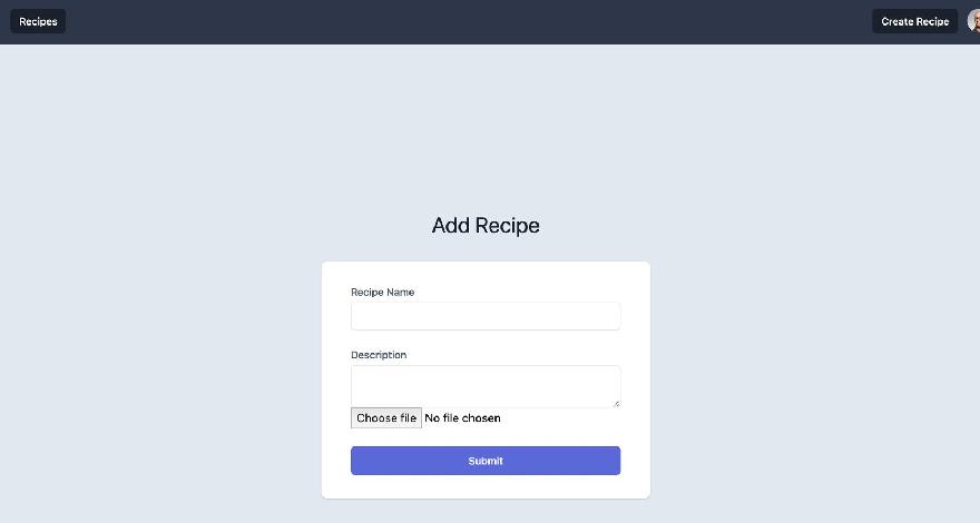 Recipe Form Recipe Form