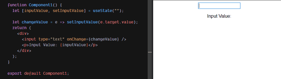 Example of View to Component binding in React Example of View to Component binding in React