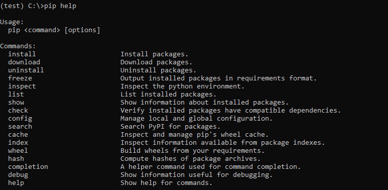 pip help command pip help command