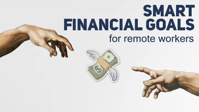 artwork depicting stylized money icons