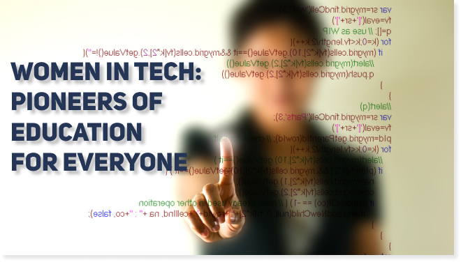 Women Pointing at the Programming Code