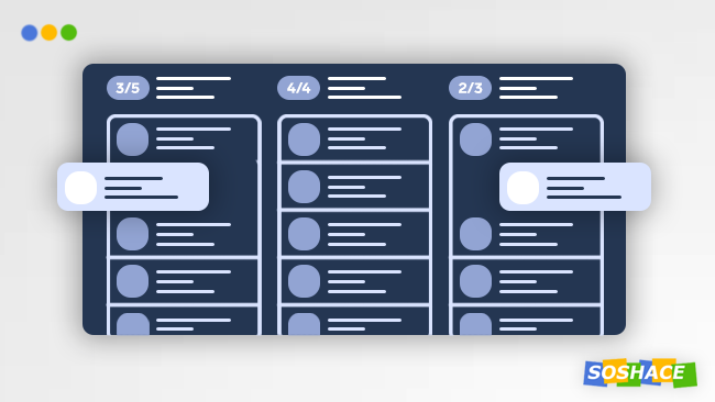 artwork depicting the interface of a Kanban board
