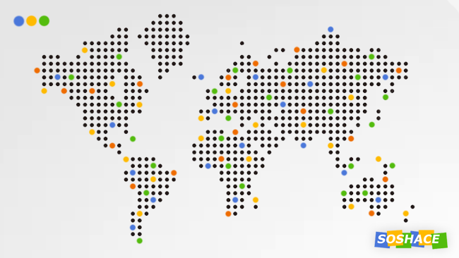 artwork depicting the world map where various JavaScript conferences take place