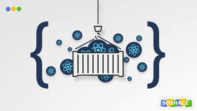 artwork depicting stylized React components