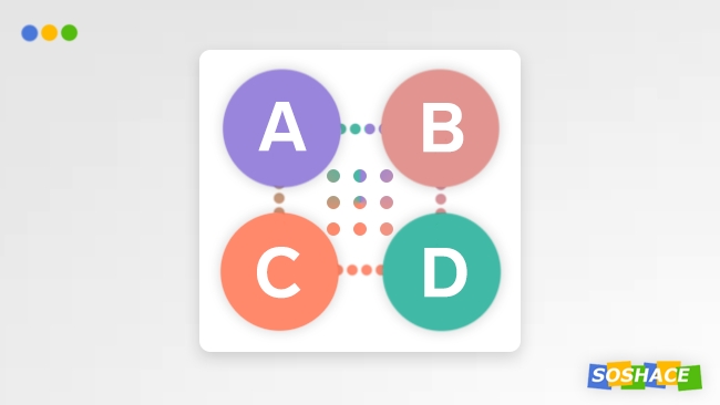artwork depicting various data elements organized by structures