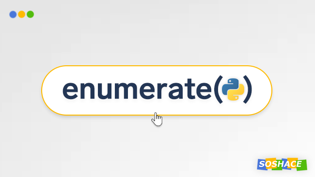 artwork depicting a stylized Python 3 enumerate() function