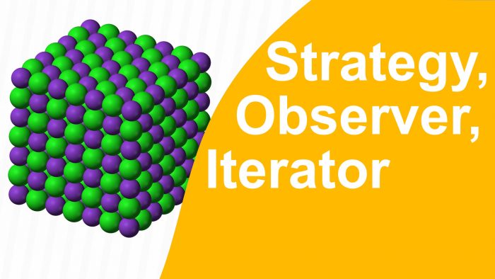 Programming Patterns. Strategy, Observer, Iterator
